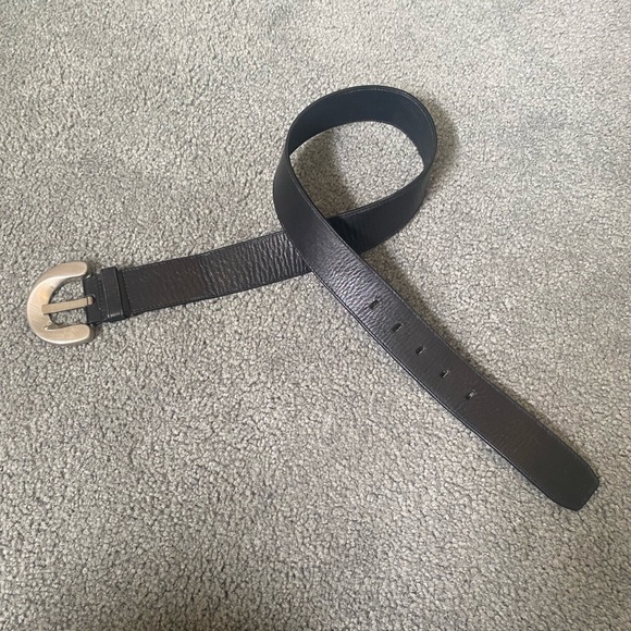 Prada Geometric Buckle Calfskin Leather Belt - Picture 6 of 7